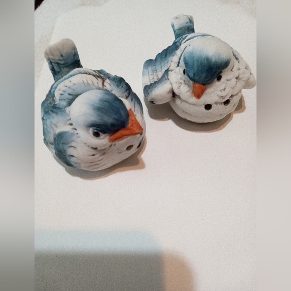 Baby Blue Jay S & P Shakers Figurines Key Point Dallas TX Taiwan ROC Vintage - Picture 6 of 6